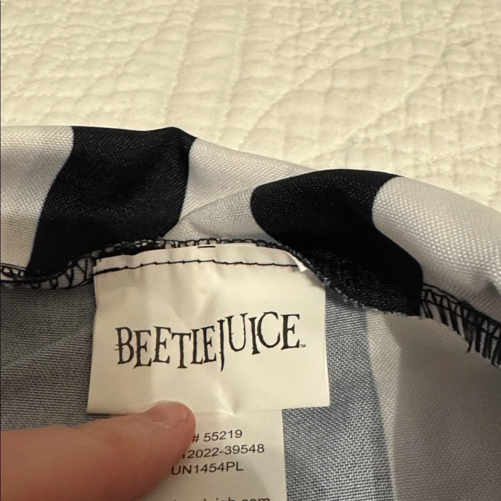 Beetlejuice Suit - Black and White Striped - Mens Size 3X